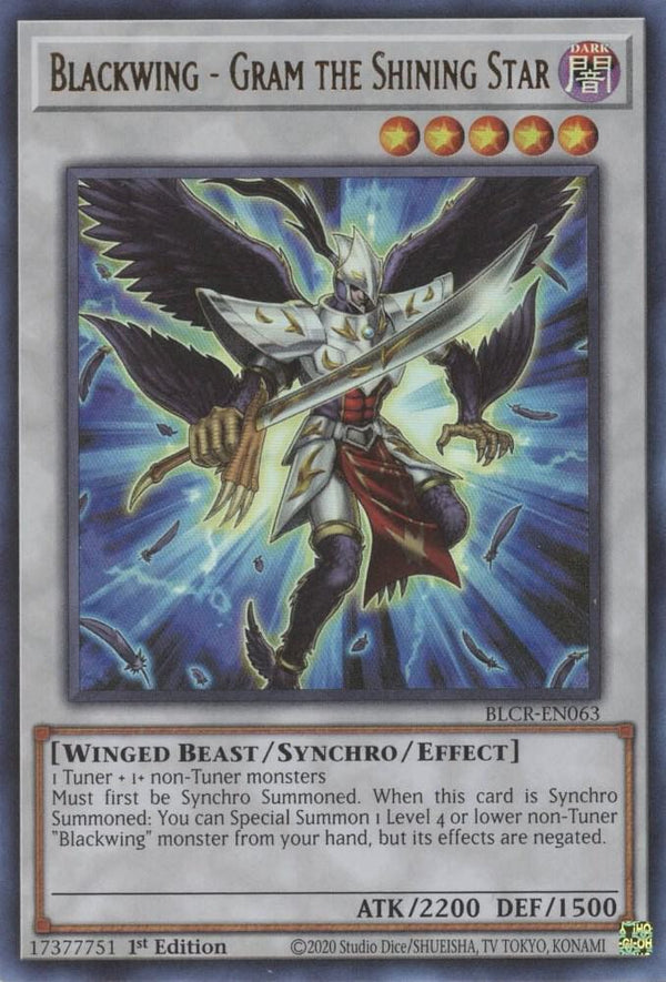 Blackwing - Gram the Shining Star (BLCR-EN063) [Ultra Rare] - Yu-Gi-Oh!