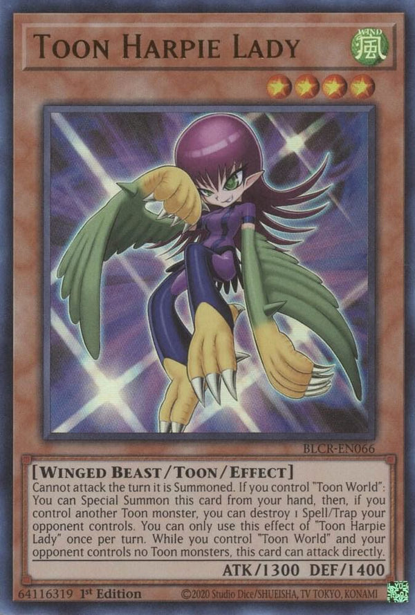 Toon Harpie Lady (BLCR-EN066) [Ultra Rare] - Yu-Gi-Oh!