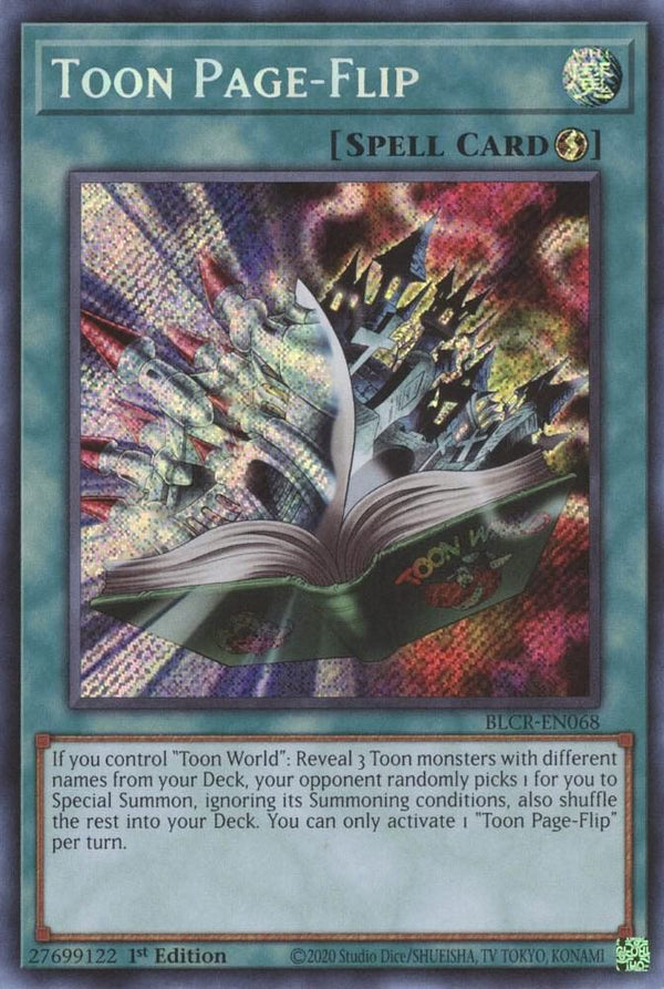 Toon Page-Flip (BLCR-EN068) [Secret Rare] - Yu-Gi-Oh!