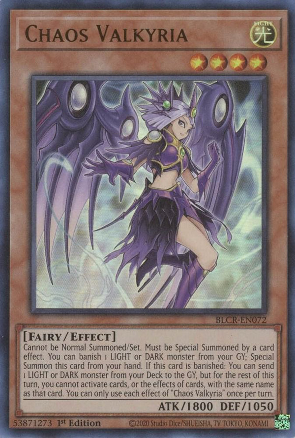 Chaos Valkyria (BLCR-EN072) [Ultra Rare] - Yu-Gi-Oh!