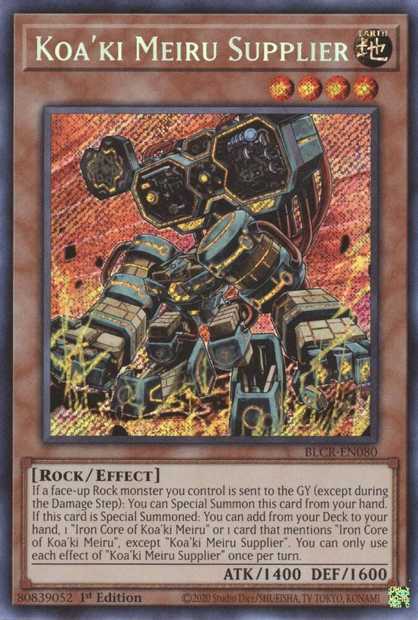 Koa'ki Meiru Supplier (BLCR-EN080) [Secret Rare] - Yu-Gi-Oh!