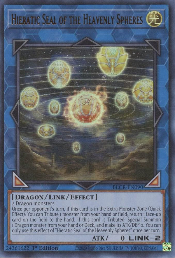 Hieratic Seal of the Heavenly Spheres (BLCR-EN090) [Ultra Rare] - Yu-Gi-Oh!