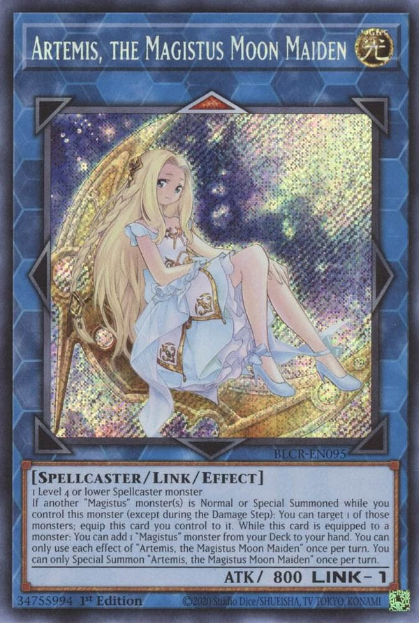 Artemis, the Magistus Moon Maiden (BLCR-EN095) [Secret Rare] - Yu-Gi-Oh!