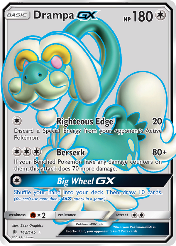 Drampa GX (142/145) [Sun & Moon: Guardians Rising] - Pokémon