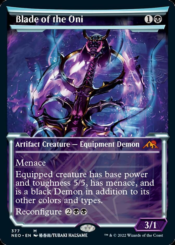 Blade of the Oni (Showcase Soft Glow) [Kamigawa: Neon Dynasty] - Magic: The Gathering