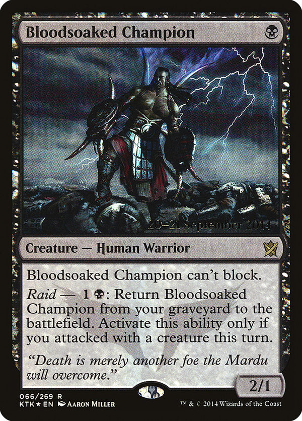 Bloodsoaked Champion [Khans of Tarkir Prerelease Promos] - Magic: The Gathering
