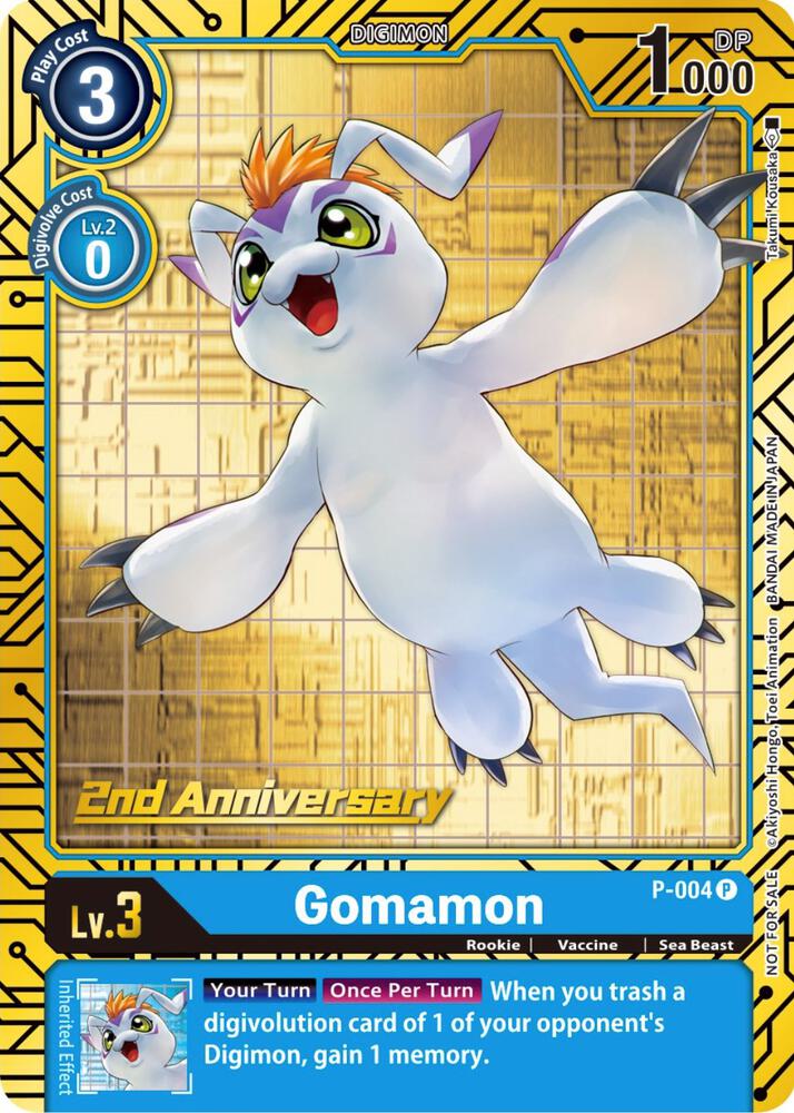 Gomamon - P-004 (2nd Anniversary Card Set)