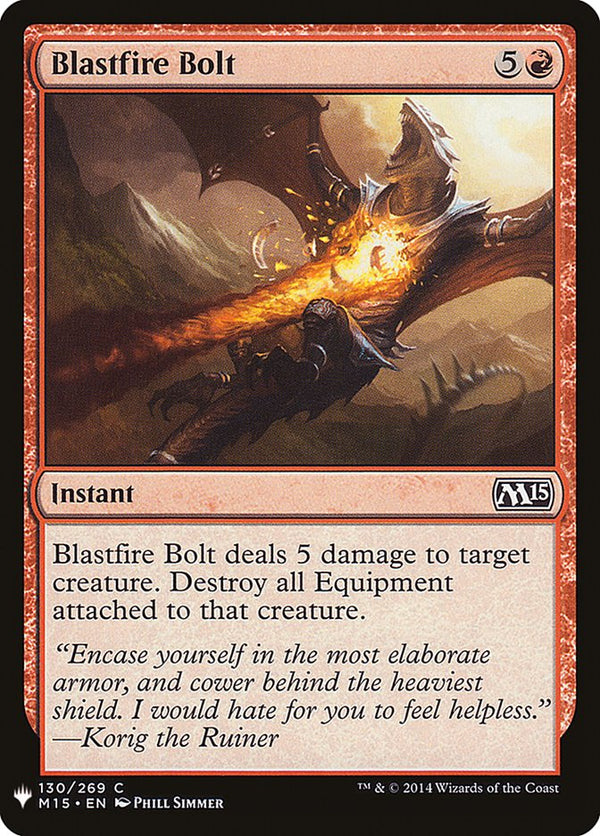 Blastfire Bolt [Mystery Booster] - Magic: The Gathering
