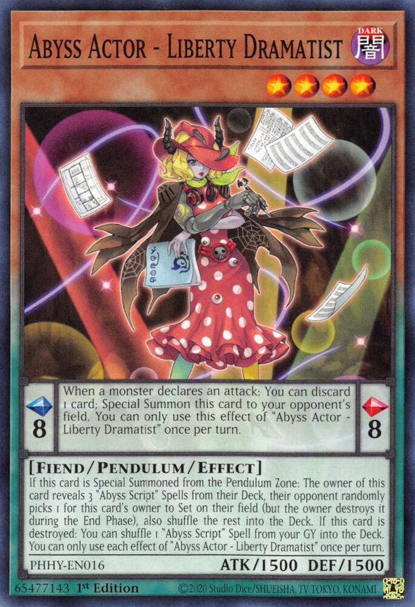 Abyss Actor - Liberty Dramatist (PHHY-EN016) [Common] - Yu-Gi-Oh!