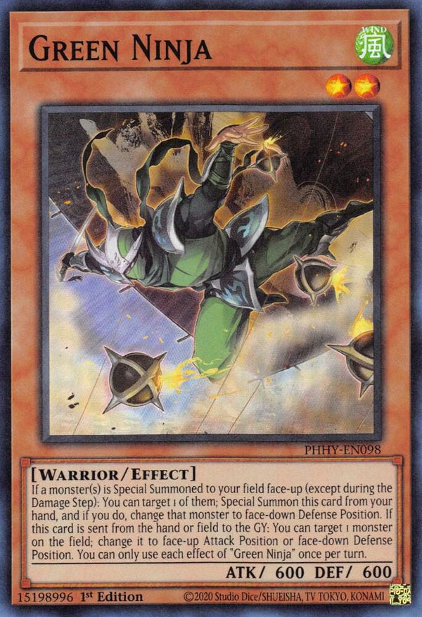Green Ninja (PHHY-EN098) [Super Rare] - Yu-Gi-Oh!
