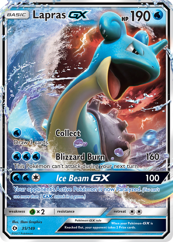 Lapras GX (35/149) [Sun & Moon: Base Set] - Pokémon