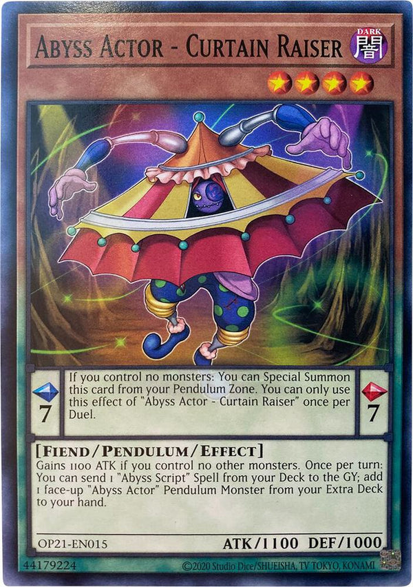 Abyss Actor - Curtain Raiser (OP21-EN015) [Common] - Yu-Gi-Oh!