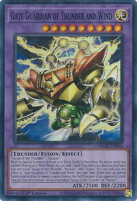 Gate Guardian of Thunder and Wind (MAZE-EN004) [Super Rare] - Yu-Gi-Oh!