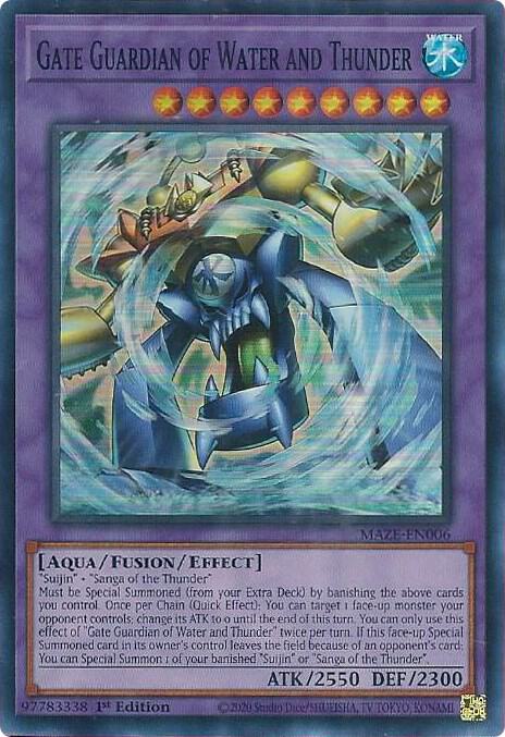 Gate Guardian of Water and Thunder (MAZE-EN006) [Super Rare] - Yu-Gi-Oh!