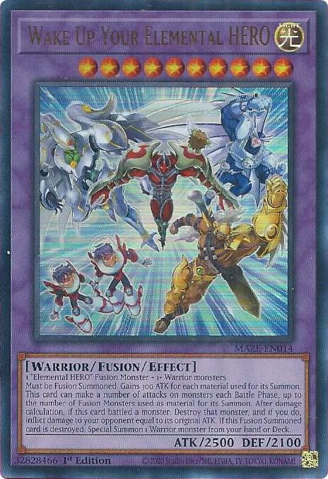 Wake Up Your Elemental HERO (MAZE-EN014) [Ultra Rare] - Yu-Gi-Oh!