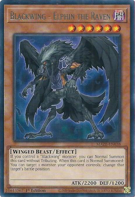 Blackwing - Elphin the Raven (MAZE-EN038) [Rare] - Yu-Gi-Oh!