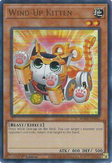 Wind-Up Kitten (MAZE-EN041) [Ultra Rare] - Yu-Gi-Oh!