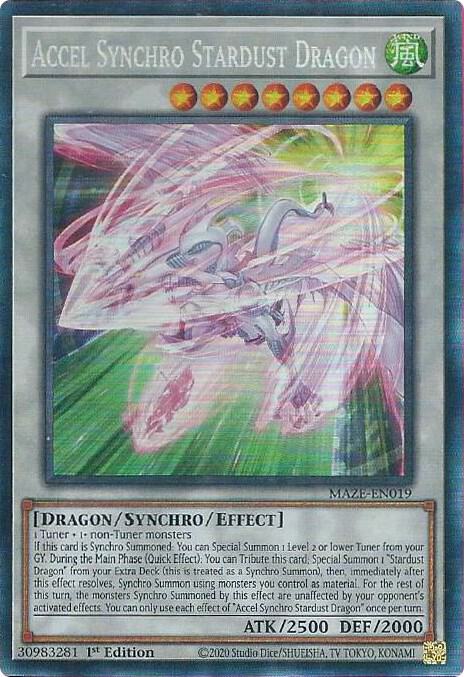 Accel Synchro Stardust Dragon (CR) (MAZE-EN019) [Collector's Rare] - Yu-Gi-Oh!