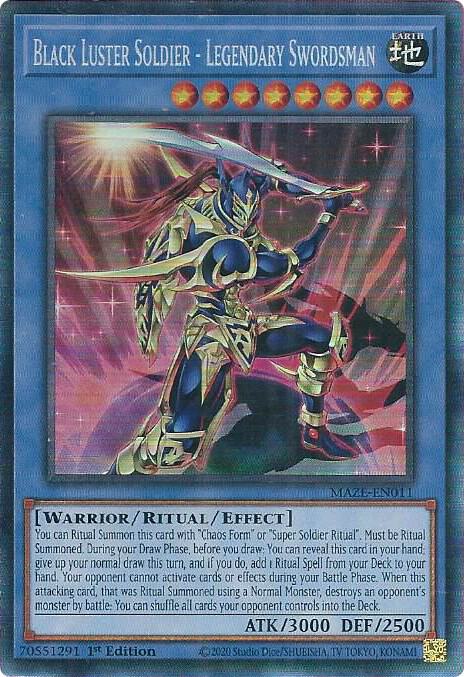 Black Luster Soldier - Legendary Swordsman (CR) (MAZE-EN011) [Collector's Rare] - Yu-Gi-Oh!