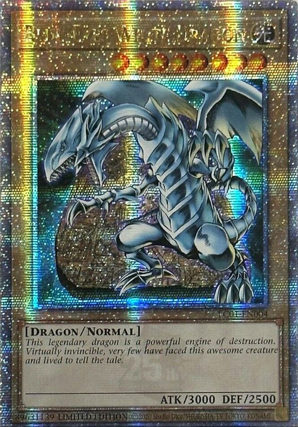 Blue-Eyes White Dragon (Quarter Century Secret Rare) (LC01-EN004) - Yu-Gi-Oh!