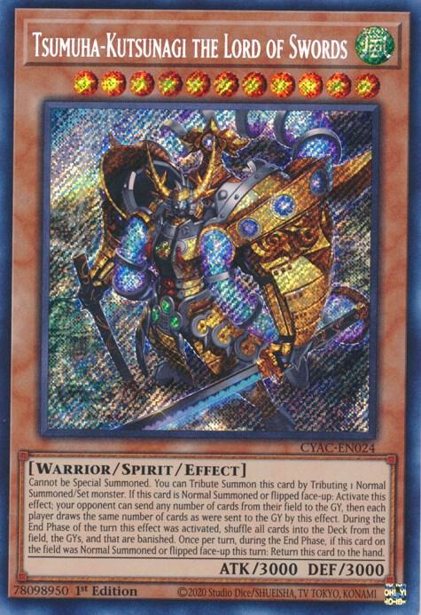Tsumuha-Kutsunagi the Lord of Swords (CYAC-EN024) [Secret Rare] - Yu-Gi-Oh!
