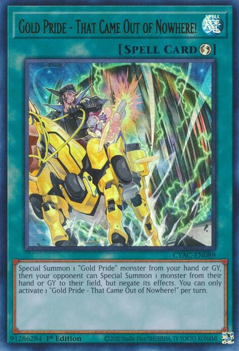 Gold Pride - That Came Out of Nowhere! (CYAC-EN089) [Ultra Rare] - Yu-Gi-Oh!