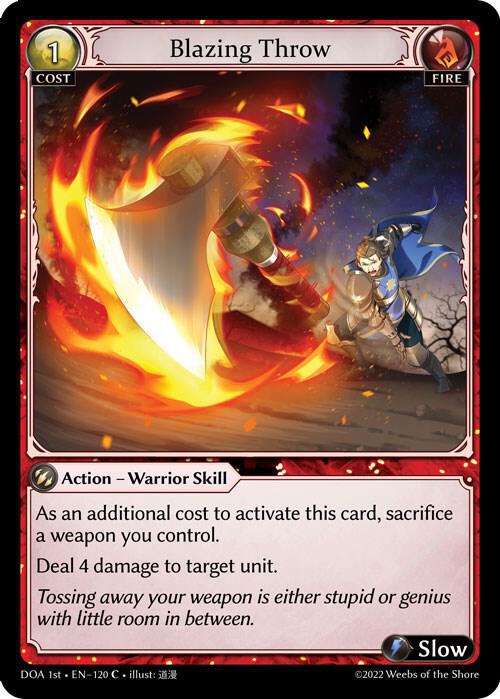 Blazing Throw - Grand Archive TCG
