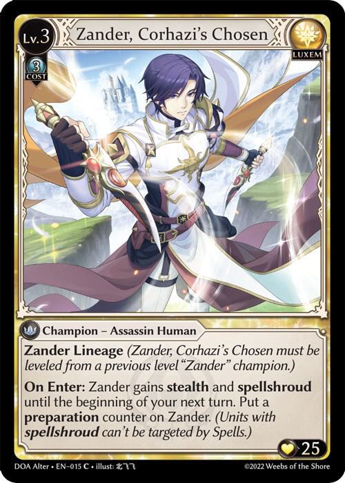 Zander, Corhazi's Chosen