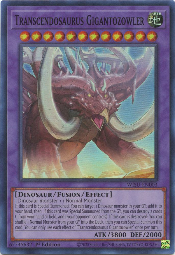 Transcendosaurus Gigantozowler (WISU-EN003) [Super Rare] - Yu-Gi-Oh!