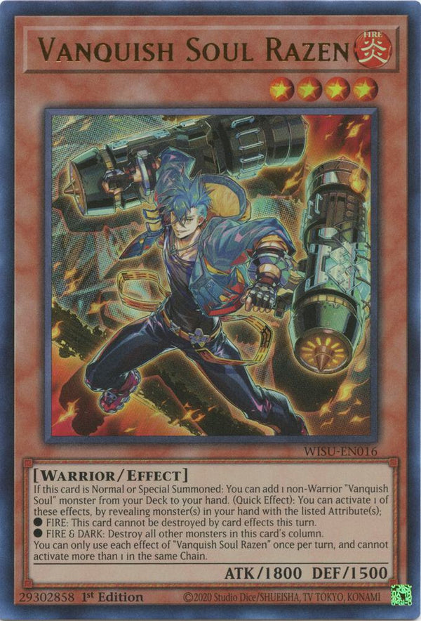 Vanquish Soul Razen (WISU-EN016) [Ultra Rare] - Yu-Gi-Oh!