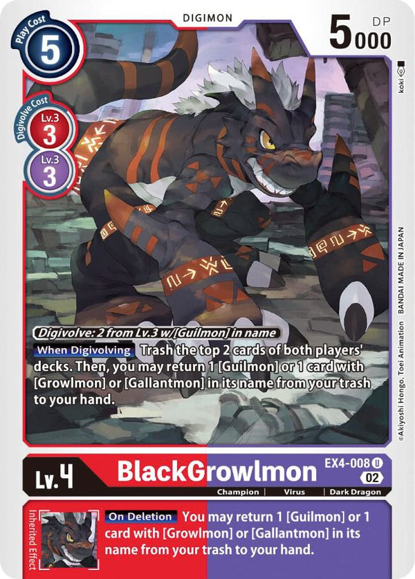 BlackGrowlmon - Digimon Card Game
