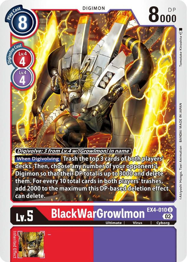 BlackWarGrowlmon - Digimon Card Game