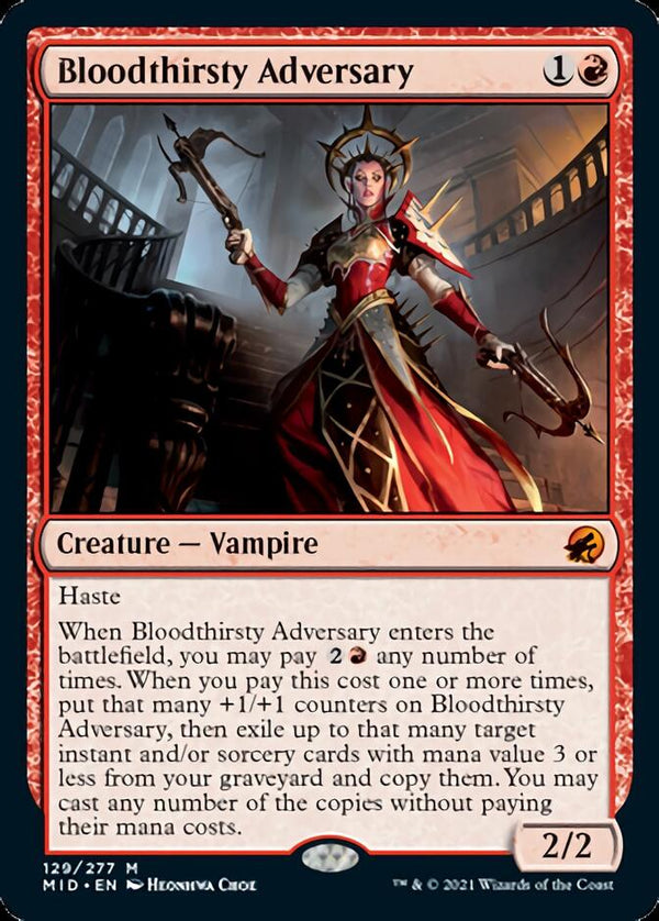 Bloodthirsty Adversary [Innistrad: Midnight Hunt] - Magic: The Gathering