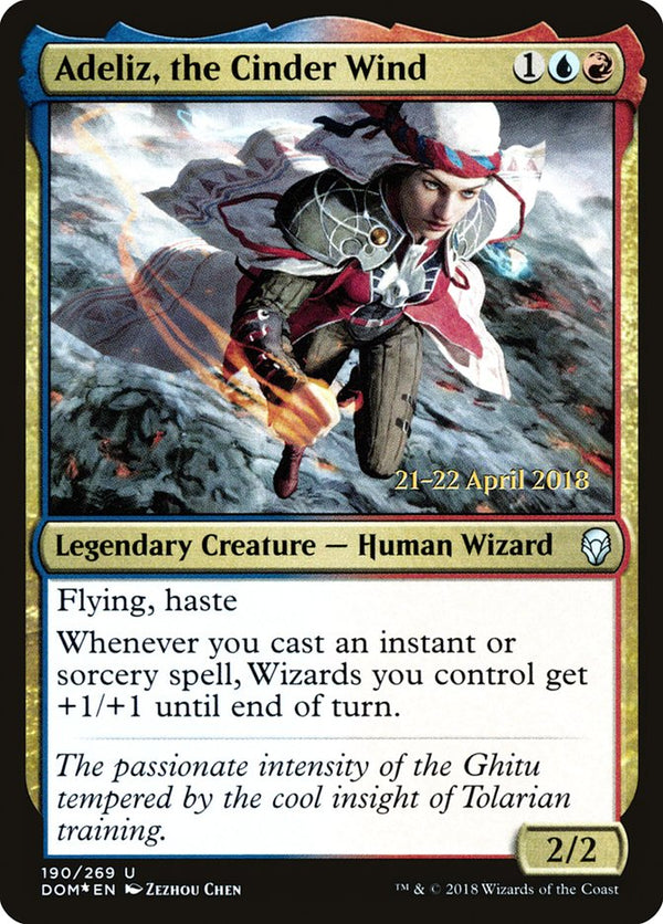 Adeliz, the Cinder Wind [Dominaria Prerelease Promos] - Magic: The Gathering