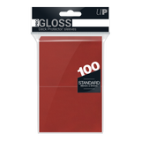 Ultra PRO: Standard 100ct Sleeves - PRO-Gloss (Red) - Ultra PRO
