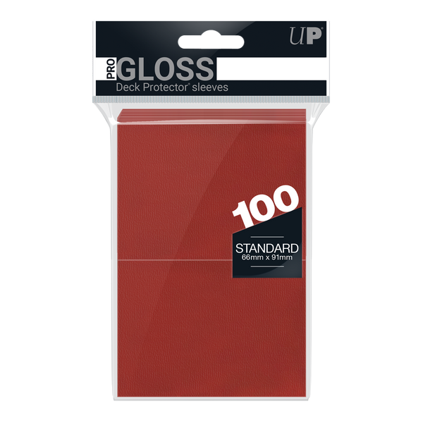 Ultra PRO: Standard 100ct Sleeves - PRO-Gloss (Red) - Ultra PRO