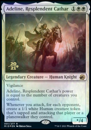 Adeline, Resplendent Cathar [Innistrad: Midnight Hunt Prerelease Promos] - Magic: The Gathering