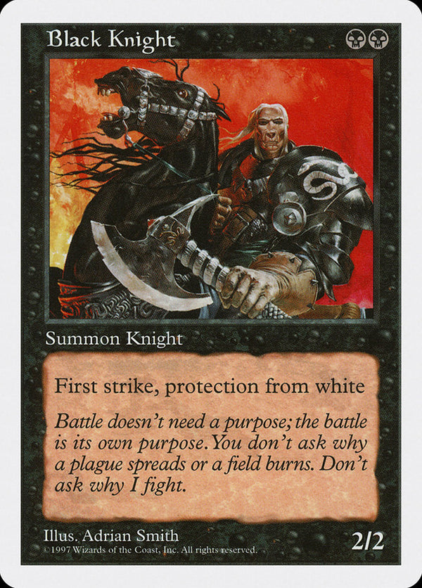 Black Knight [Fifth Edition] - Magic: The Gathering
