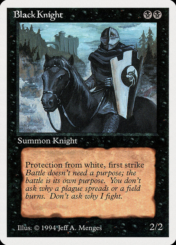 Black Knight [Summer Magic / Edgar] - Magic: The Gathering