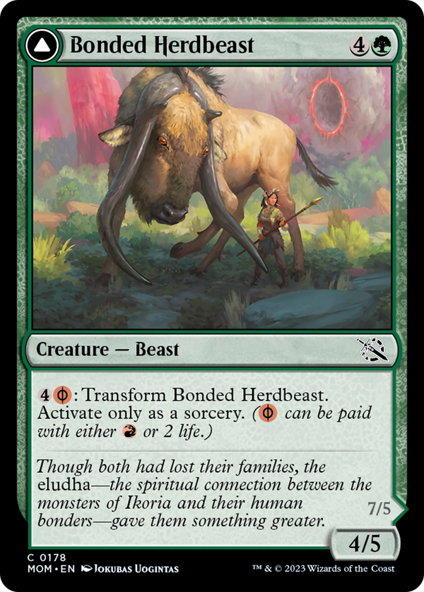Bonded Herdbeast // Plated Kilnbeast [March of the Machine] - Magic: The Gathering