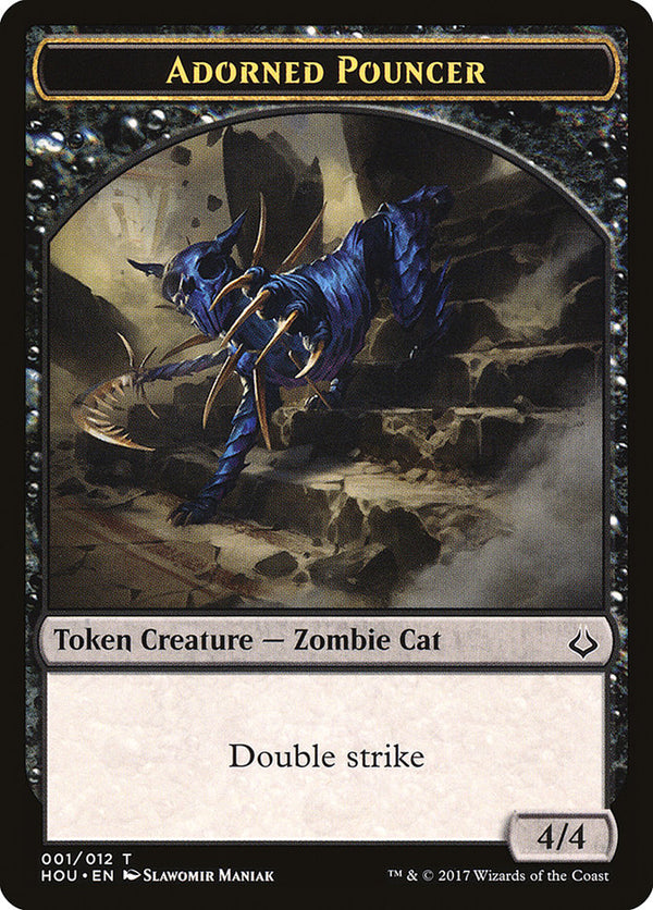 Adorned Pouncer Token [Hour of Devastation Tokens] - Magic: The Gathering