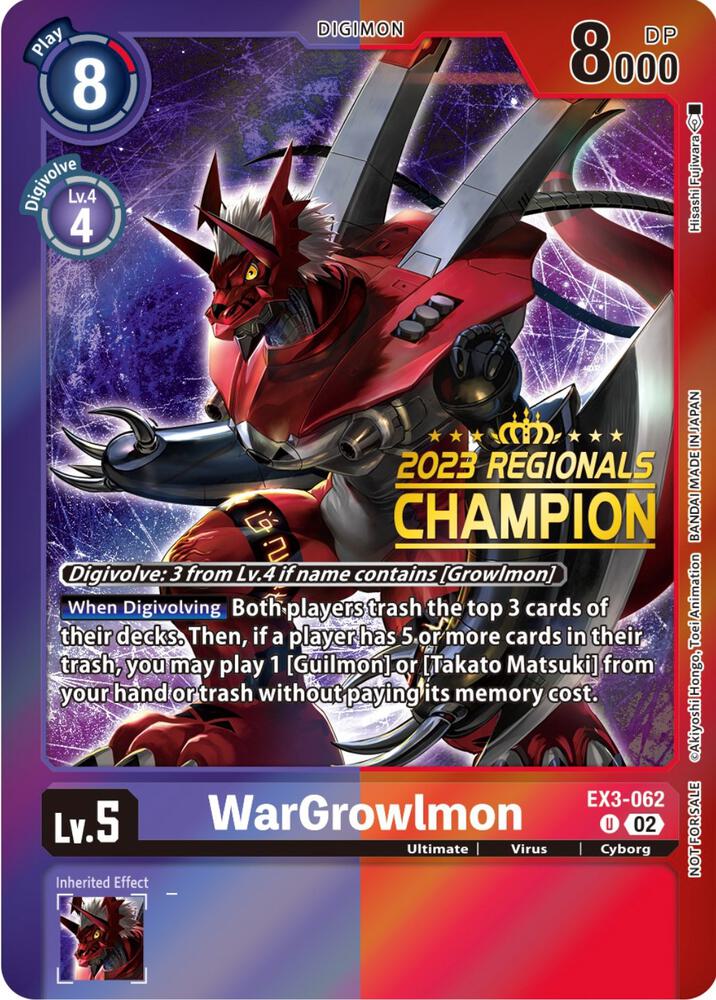 WarGrowlmon (2023 Regionals Champion)