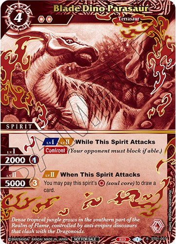 Blade Dino Parasaur (Finalist Card Set Vol. 2) (ST01-007) [Launch & Event Promos] - Bandai
