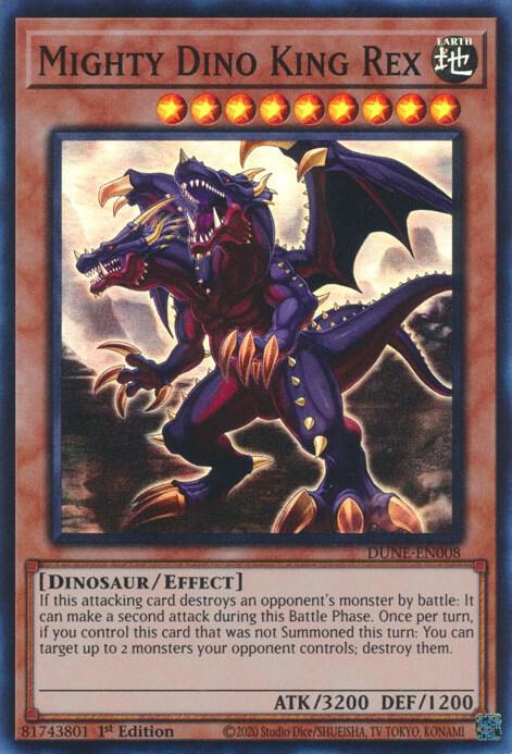 Mighty Dino King Rex (DUNE-EN008) [Super Rare] - Yu-Gi-Oh!