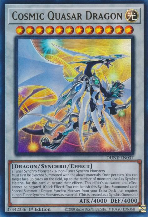 Cosmic Quasar Dragon (DUNE-EN037) [Ultra Rare] - Yu-Gi-Oh!