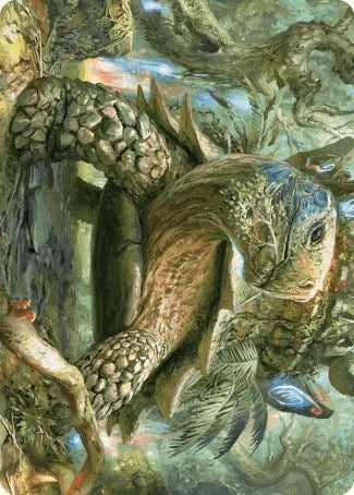 Blossoming Tortoise Art Card [Wilds of Eldraine Art Series] - Magic: The Gathering