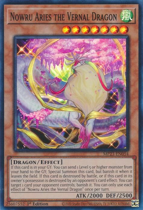 Nowru Aries the Vernal Dragon (MP23-EN054) [Super Rare] - Yu-Gi-Oh!
