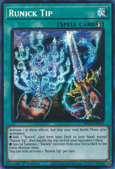Runick Tip (MP23-EN241) [Prismatic Secret Rare] - Yu-Gi-Oh!