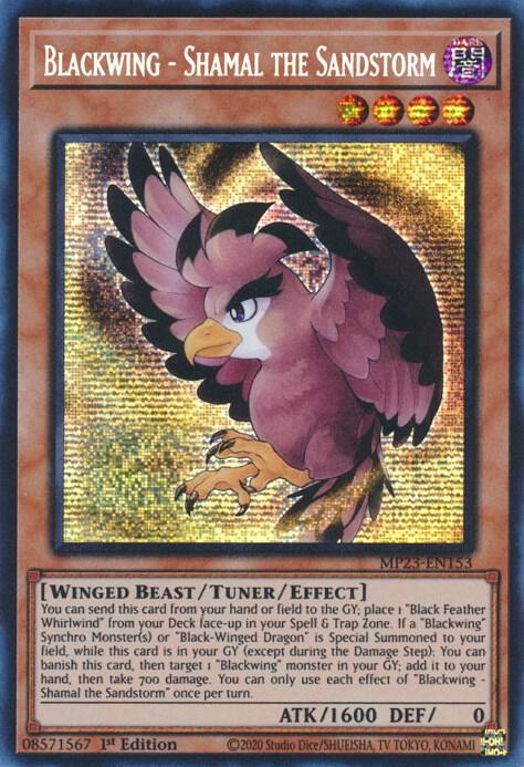 Blackwing - Shamal the Sandstorm (MP23-EN153) [Prismatic Secret Rare] - Yu-Gi-Oh!