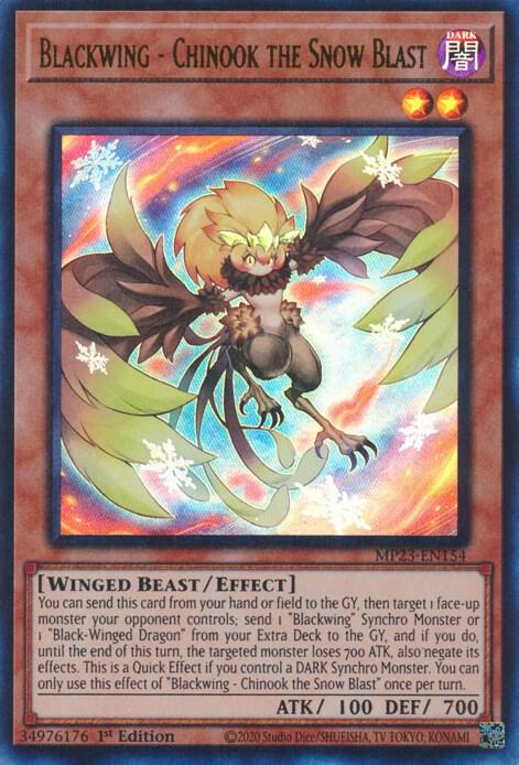 Blackwing - Chinook the Snow Blast (MP23-EN154) [Ultra Rare] - Yu-Gi-Oh!